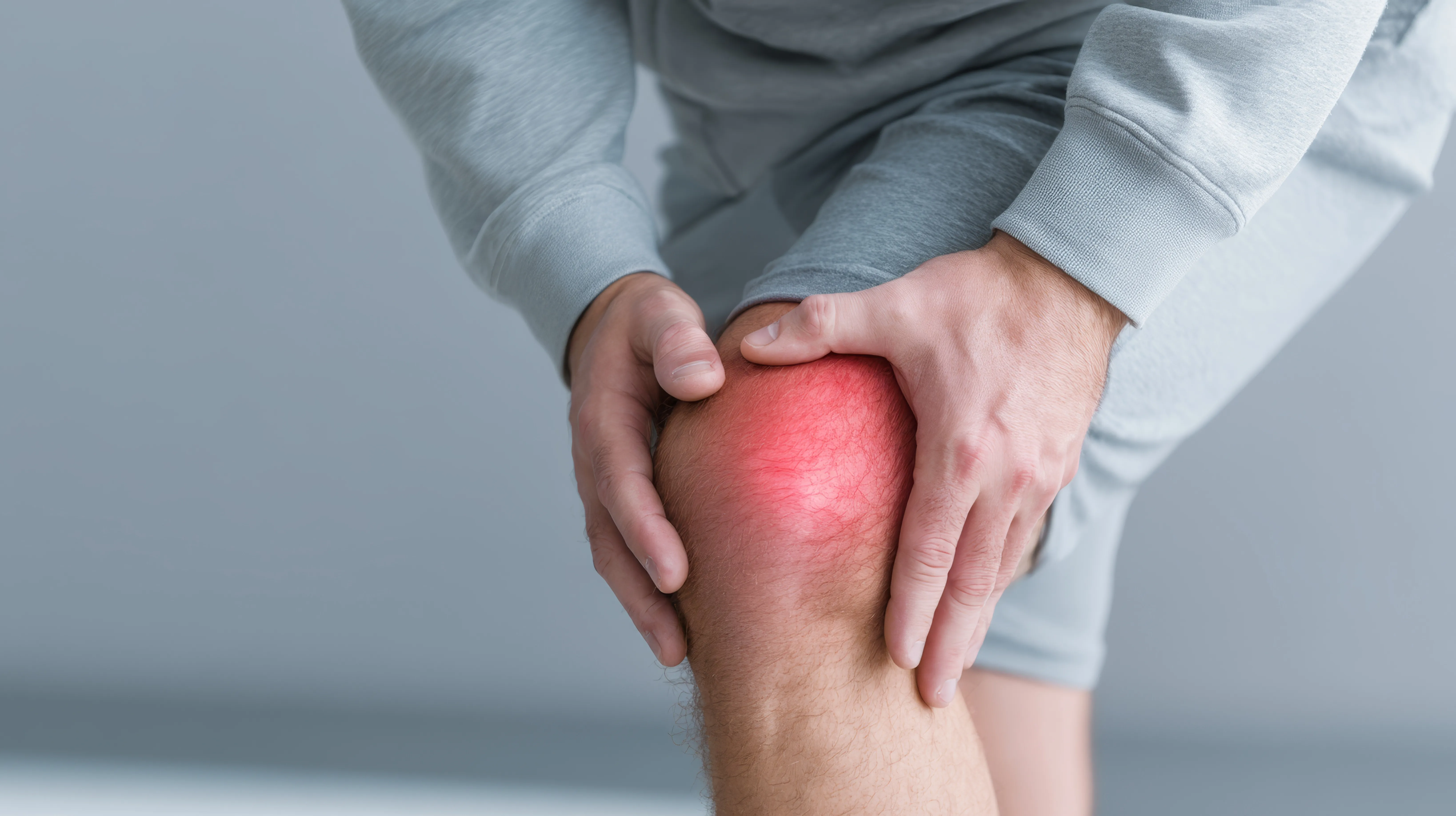 Imagen rodilla inflamada.